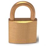 Brooks- Padlock for fire extinguisher cabinets.