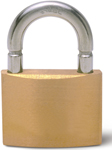 Brooks- Breakaway Brass Padlock for Fire Extinguisher Cabinets